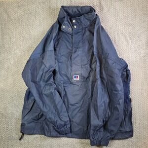 Vintage Russell Athletic Anorak Windbreaker Jacket 3XL Made in Korea Pullover